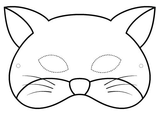 Tranh tô màu mặt nạ con mèo « in hình này