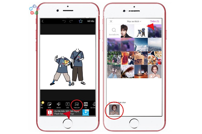 Cách ghép khuôn mặt vào ảnh của người khác trên điện thoại với PicsArt bước 3