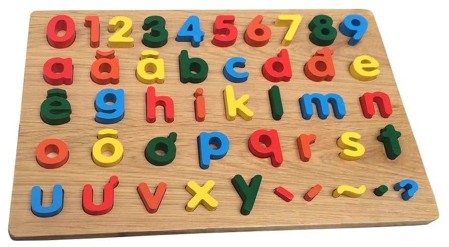 Đồ chơi xếp hình giúp bé học chữ cái tiếng việt