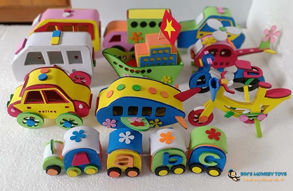 60 mô hình đồ chơi theo chủ đề phương tiện giao thông tự tạo, đẹp mắt