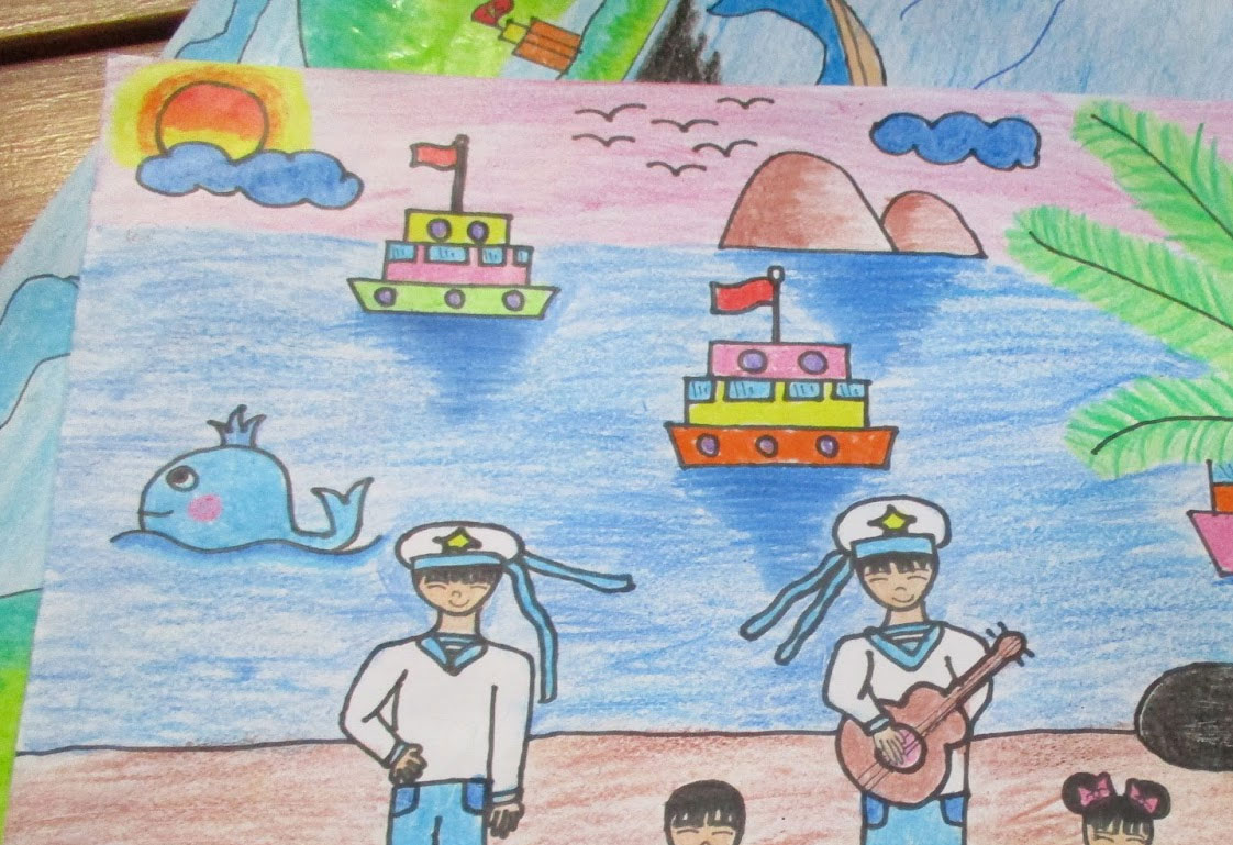 Vẽ tranh đề tài biển đảo quê hương